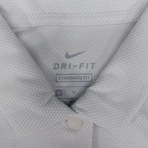 Nike Victory Texture Polo Shirt Womens Medium White Dri-Fit Breathable Golf New - Picture 10 of 21