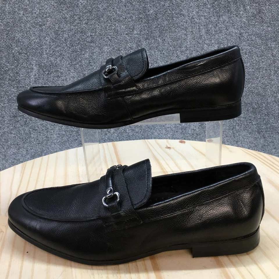 Zapatos Express Para Hombres 8.5 Mocasines Cuero Negro Sin Cordones Informales Cómodos Parte Superior Baja NUEVO Foto 3 de 4