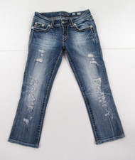 MISS ME CAPRI JEANS TAG SIZE 27 MEASURED 28X24 MM 310