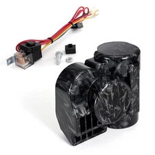 FARBIN Motorcycle Air Horn with Horn Cover Kit 150DB Super Loud Horn Wire Button