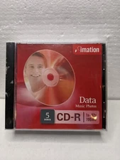 Imation CD-R cd 80 min 750mb 5 cds new unopened sealed Free Shipping in USA