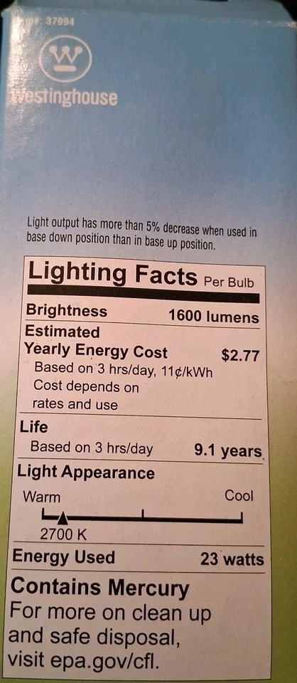 3 Westinghouse Mini-Twist Replaces 100W GU24 Base Warm White Bulbs - Image 3 of 4