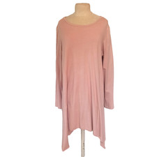💙 Damen Kleid Tunika Altrosa Blush Strickjersey  D211P Größe 40,42,M