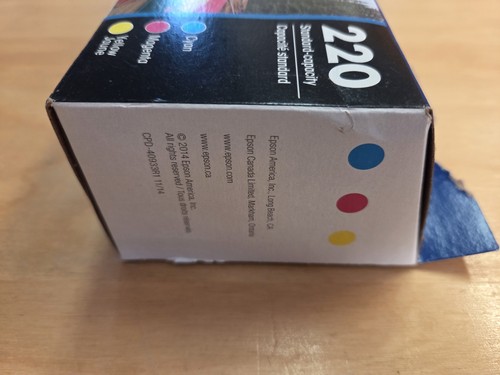 Epson 220 Black Cyan Magenta Yellow Ink Cartridges T220120-BCS Dates 04/2027 New - Picture 5 of 12
