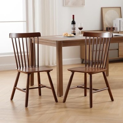 Windsor Dining Chairs Set of 2, Farmhouse Kitchen & Dining Room Chairs