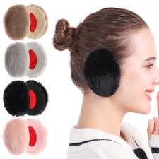 Bandless Ear Muffs Winter Thick Warm Fleece Ear Covers Women Men Windproof Ear