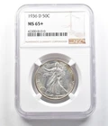 1936-D Walking Liberty Half Dollar MS65+ NGC *7340