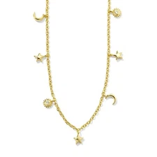 Kendra Scott Nikki Strand Gold Necklace with Stars Moons Suns NWT
