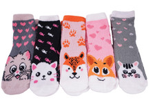 5 pairs of children's kids cozy winter socks, approximately 10 inches long