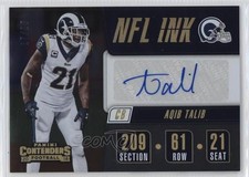 2018 Panini Contenders NFL Ink Gold 17/25 Aqib Talib #NI-AT Auto 1q7