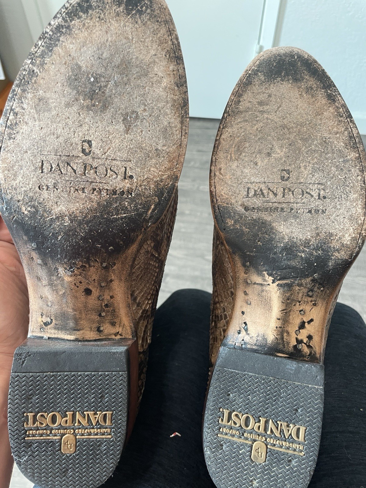 Dan Post Python Cowboy Boots Sand / Light Brown B… - image 6