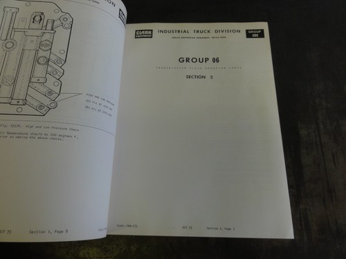 Clark C500 Forklift Maintenance & Adjustment Procedures Manual PMA-273 1974 - Picture 5 of 7