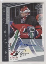 2021 Upper Deck Team Canada Juniors Gold Spectrum Thomas Milic #133 Auto 0ps