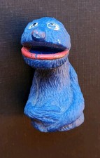 Marionnette à doigts Grover années 70 Sesame Street 2,5" Vinyl Muppets Inc