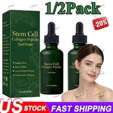 1/2X Stem Cell Collagen Peptide Oral Drops Firm Sagging Skin Reduce Wrinkle 30ml