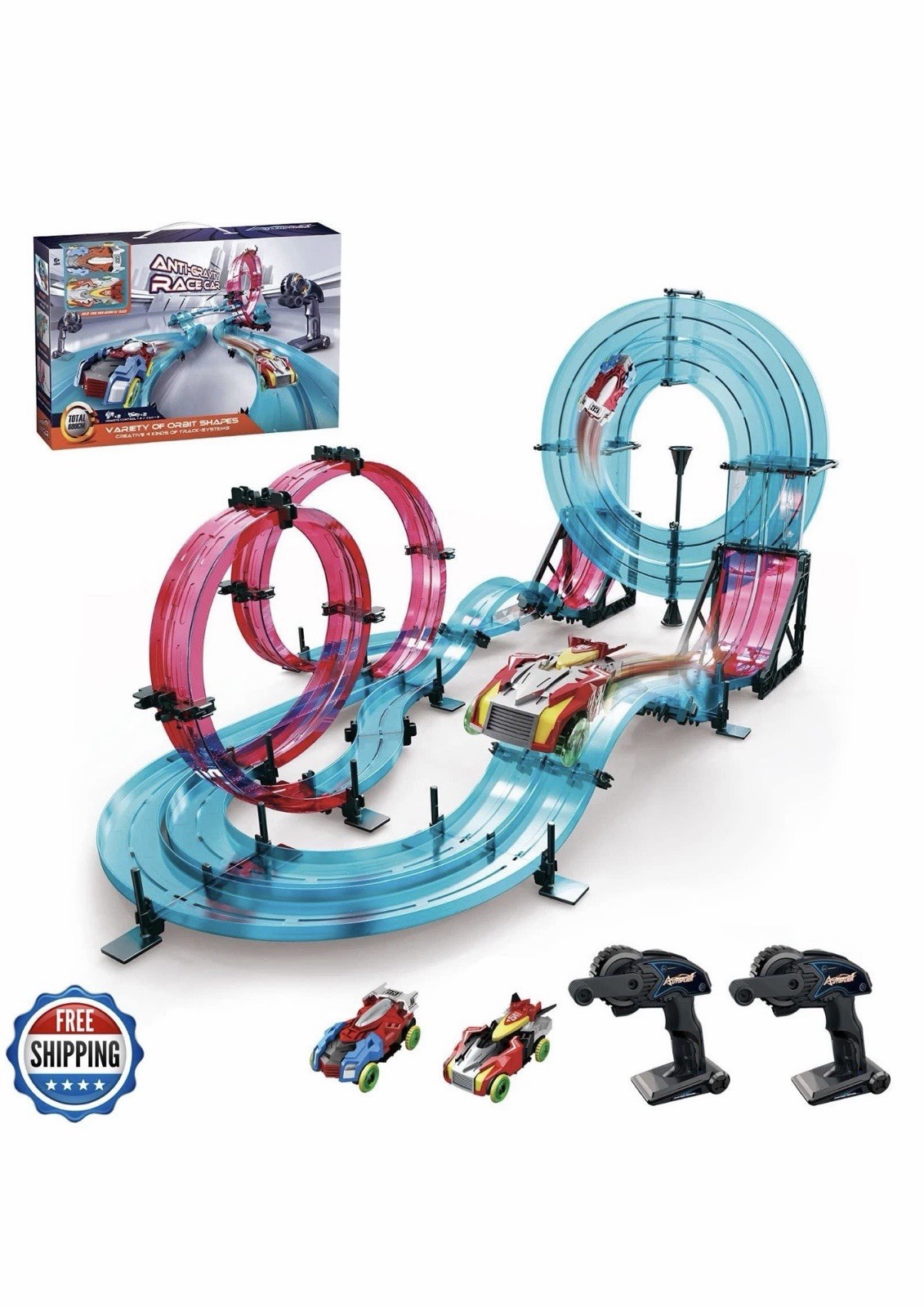 Race Track Sets Electric Remote Control Anti-gravity Car For Kids New