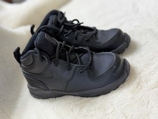 Nike Manoa Leather Boots Black BQ5374 001 Toddler Kids Size 10 C