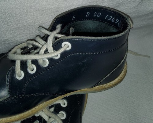 Vintage Navy Blue Pussyfoots by Savage Baby Shoes Boots Size 5 D, For Doll - Picture 4 of 12