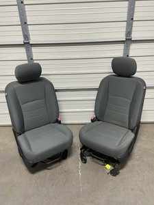 2009-2018 DODGE 1500 2500 3500 FRONT SEATS GRAY CLOTH MANUAL