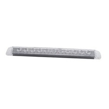 38470B 17" 11 LED Stop, Turn and Tail Light Bar  Red LED/Clear Lens