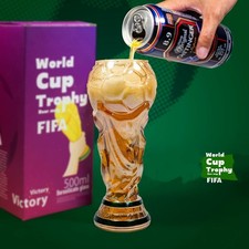 Taza de vaso de cerveza trofeo de fútbol 480 Copa del mundo en forma de barra de pinta caliente