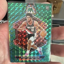 Panini Mosaic 2023-24 Scoot Henderson #216 Green Mosaic Prizm RC Trail Blazers