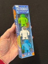 Astronaut Erasers Set  New in Box