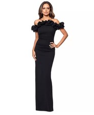 XSCAPE Women's Halter-Strap Ruffled GownSz 4 $229 (A245)