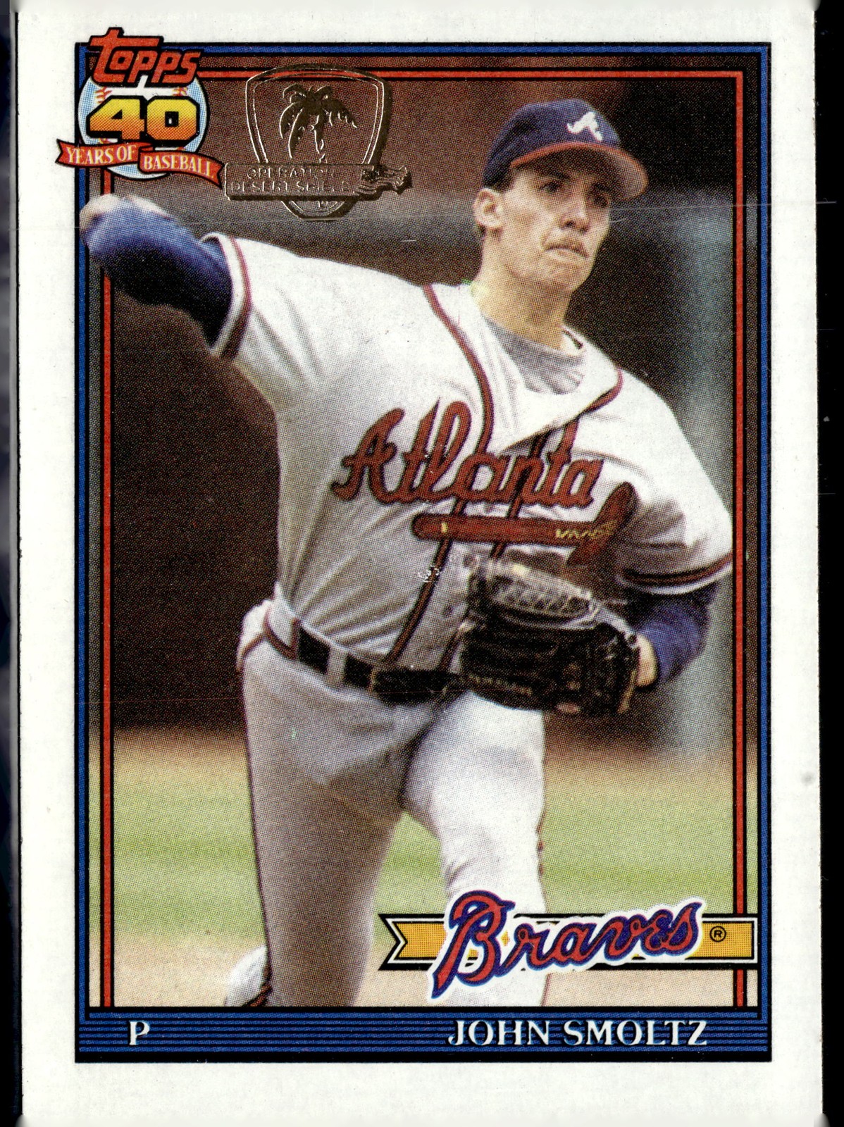 1991 Topps Desert Shield #157 John Smoltz HOF Atlanta Braves