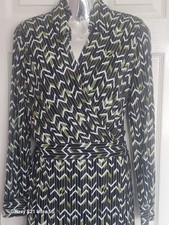 Hobbs Wrap Dress Size 12 Geometric Design New