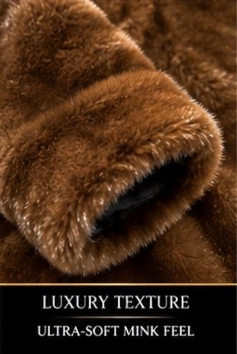 Russian Mink Style Coat Men M Rich Chestnut Brown elegant standout Buttons new image 2