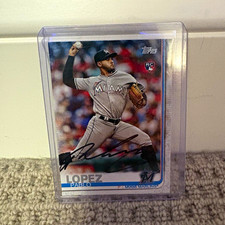 2019 Topps Pablo Lopez #151 Rookie Base Set Miami Marlins MLB Baseball Card. rookie card picture