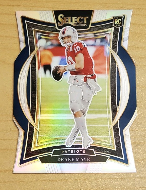 2024 Panini Select - Concourse Drake Maye #27 Silver Prizm Die-Cut (RC)