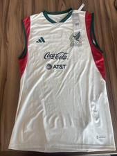 Adidas Mexico Training No Sleeves Jersey Utileria M Game Issued NWT Rare 2023