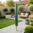 GREEN WOVEN PE ROTARY WASHING LINE COVER CLOTHES AIRER GARDEN PARASOL COVER UK