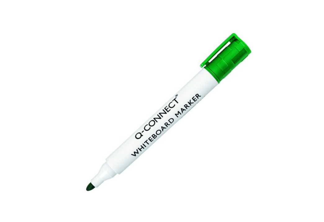 Q-Connect 17834 Dry Erase Marker Bullet Tip Plastic Body Ink Alcohol Base 3 mm Black - Image 2