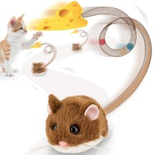 Interactive MigiMouse Cat Toy 360  Rolling Spin with Wiggling Tail for Indoo...