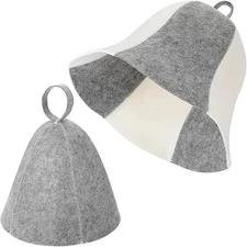 2 Pack Hat Polished Wool Hat Indoor Felt Hat Russian Banya Cap