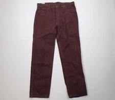 Deadstock Vintage 80s Levis 550 Mens Size 38x32 Relaxed Fit Denim Jeans Red USA