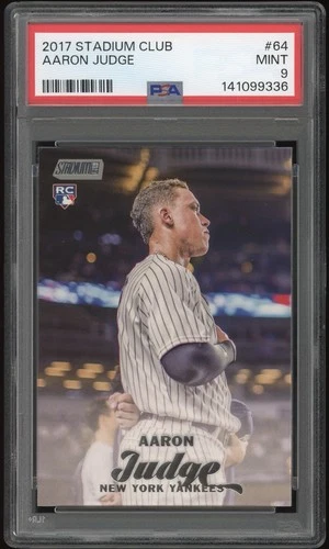 PSA 9 Aaron Judge 2017 Topps Stadium Club #64 Rookie RC