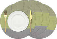 Tischsets Rund 4Er Set, Platzsets Rund PVC Platzsets Abwaschbar