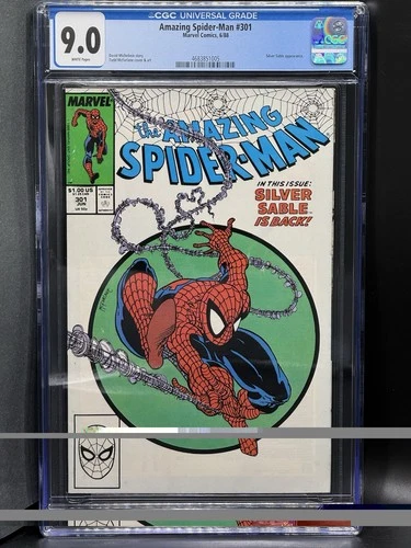 Amazing Spider-Man #301 6/88 CGC 9.0 Todd McFarlane Silver Sable