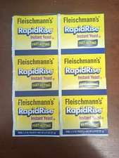 Fleischmann’s RAPID RISE INSTANT YEAST  2 Strips - (6 Packs Of 1/4 Oz) For Bread