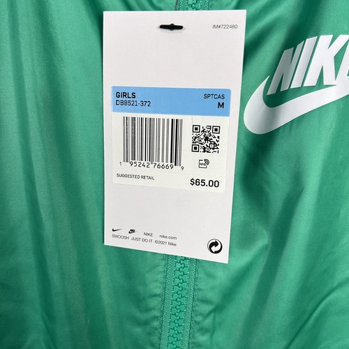Nike Sportswear Windrunner Kids Girls Windbreaker Jacket Sz Med Nwt B1 - Picture 6 of 6