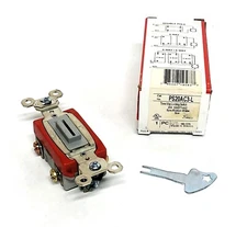 Legrand Pass & Seymour 20A 120-277VAC 3-Way Locking Switch PS20AC3-L NOS