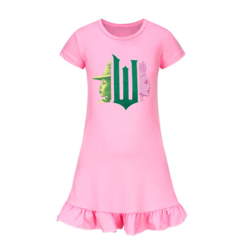 Kids Girls Wicked Print Nightwear Cozy Sleepwear Pyjamas Casual Nightdress c - Picture 25 of 31