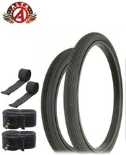 SCHWINN STYLE BICYCLE SLICK 16 X 1-3/4 S7 TIRE & 20X 1-3/4 S7 BRICK TIRE 6PC SET