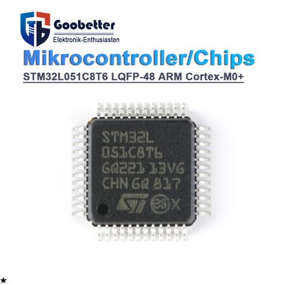 STM32L051C8T6 LQFP-48 ARM Cortex-M0+ 32-Bit Mikrocontroller MCU Mikroprozessor