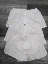 NOS. 80's JOCKEY White Boxer Short SZ-40-- RED LABEL U.S.A.  3PK READ
