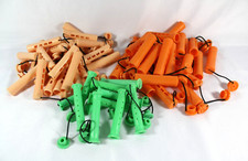 Vintage Lot 58 Plastic Elastic Cap Permanent Rollers Hair Curlers Perm Rods